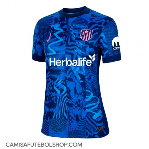 Camisa de time de futebol Atletico Madrid Replicas 3º Equipamento Feminina 2024-25 Manga Curta